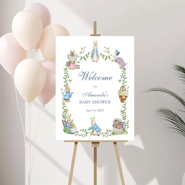 Peter Rabbit Friends Baby Shower Welcome Foam Board (Creator Uploaded)