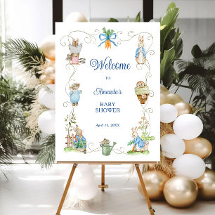 Peter Rabbit Friends Baby Shower Welcome Foam Board