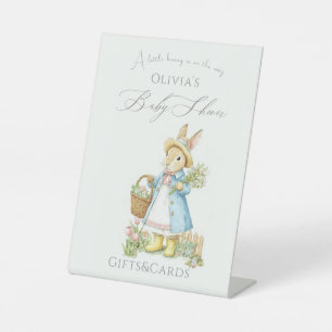Peter Rabbit Garden Baby Shower Gift&Card Pedestal Sign
