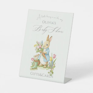 Peter Rabbit Garden Baby Shower Gift&Card Pedestal Sign