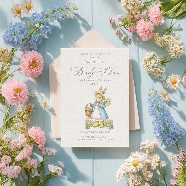 Peter Rabbit Garden Baby Shower Invitation (Creator Uploaded)