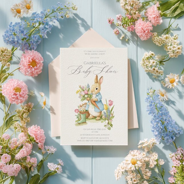 Peter Rabbit Garden Baby Shower  Invitation (Creator Uploaded)