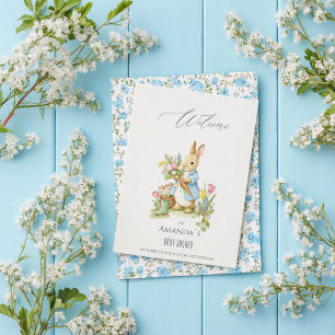 Peter Rabbit Garden Baby Shower Welcome Poster