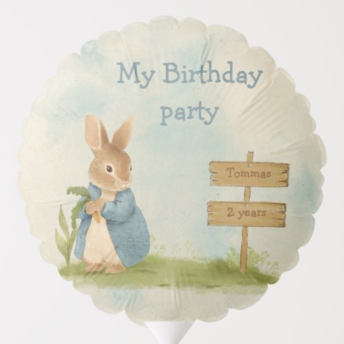 Peter Rabbit Garden Birthday Party Balloon