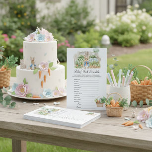 Peter Rabbit Garden Scramble Baby Shower Game