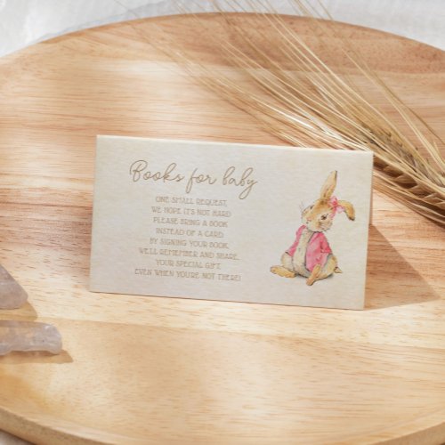 Peter Rabbit Girl Baby Shower Book Request Insert