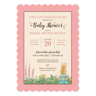 Rabbit Baby Shower Invitations Zazzle