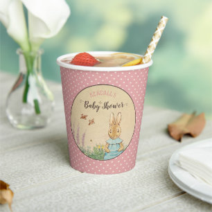Peter Rabbit Girl Baby Shower Paper Cups