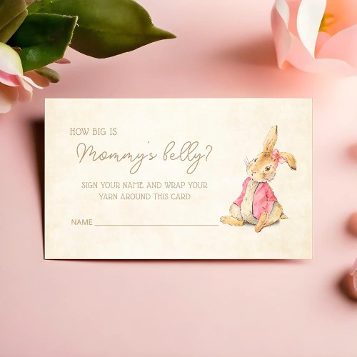 Peter Rabbit Girl Game How Big is Mommys Belly Enclosure Card