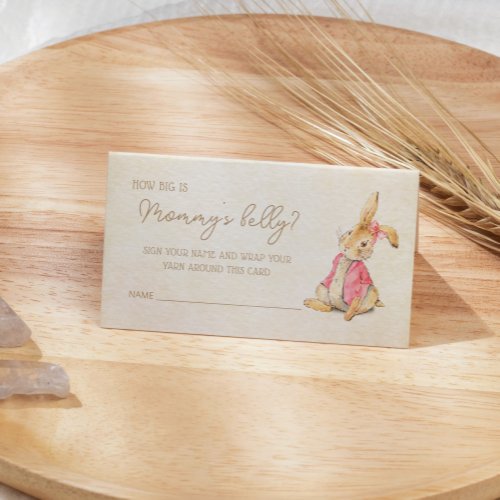 Peter Rabbit Girl Game How Big is Mommys Belly Enclosure Card