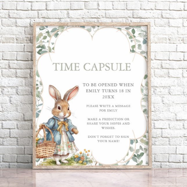 Peter Rabbit Girl's First Birthday Time Capsule Poster (Creator Uploaded)