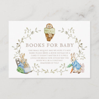 Peter Rabbit Greenery Watercolor Books For Baby Enclosure Card