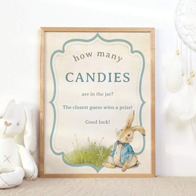 Peter Rabbit How Many Candies Baby Shower Game Poster (Creator Uploaded)