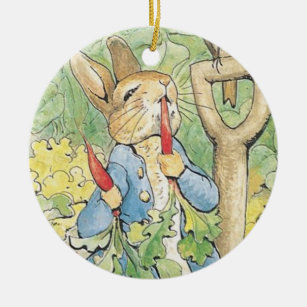 Peter Rabbit In The Garden - Beatrix Potter Ceramic Ornament