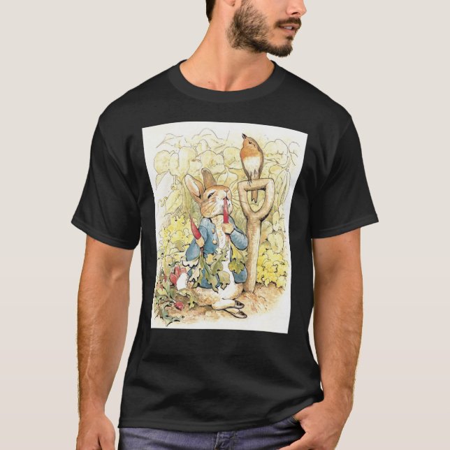 Peter Rabbit in the Garden - Beatrix Potter Classi T-Shirt (Front)