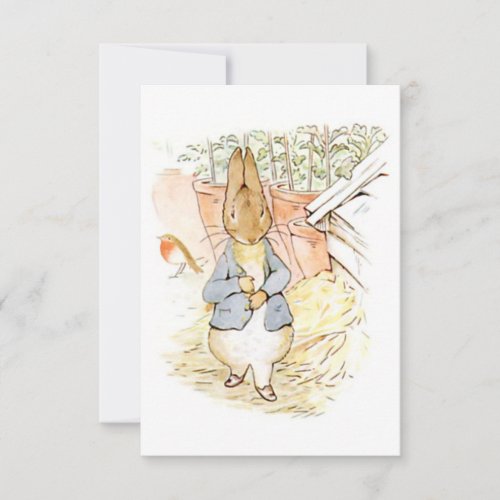 Peter Rabbit in the Garden by Beatrix Potter Card