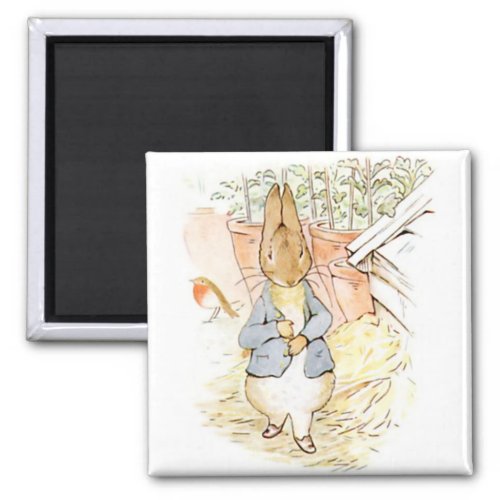 Peter Rabbit in the Garden by Beatrix Potter Magnet