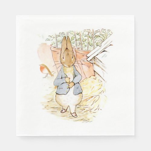 Peter Rabbit in the Garden by Beatrix Potter Napkins