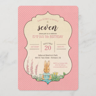 Peter Rabbit Little Girl's Birthday Invitation