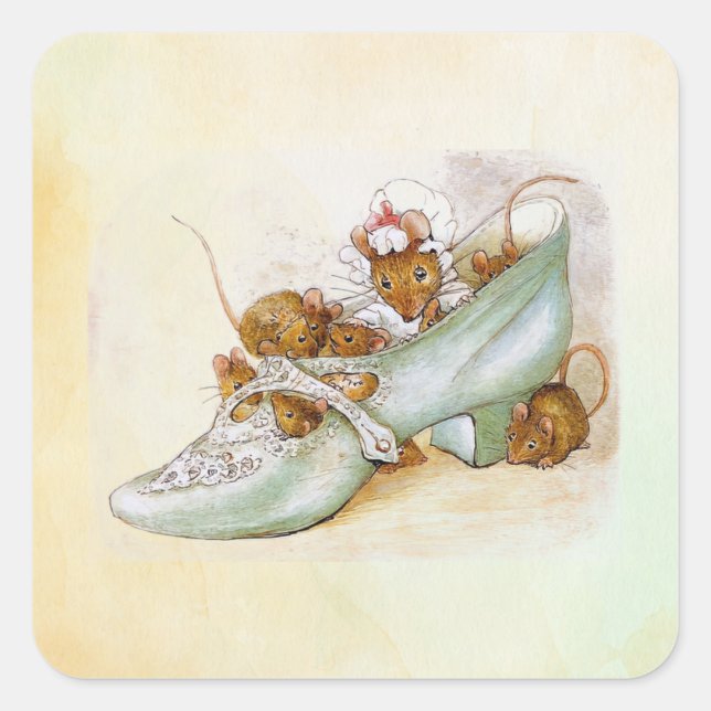 Peter Rabbit (mice 1)  Square Sticker (Front)