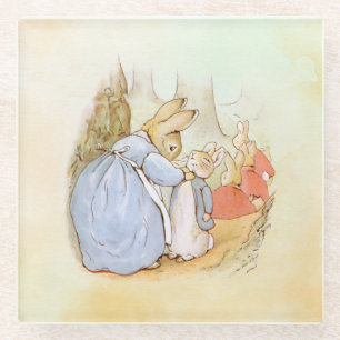 Peter Rabbit (mom) Glass Coaster