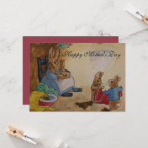 Peter Rabbit Mother's Day Card