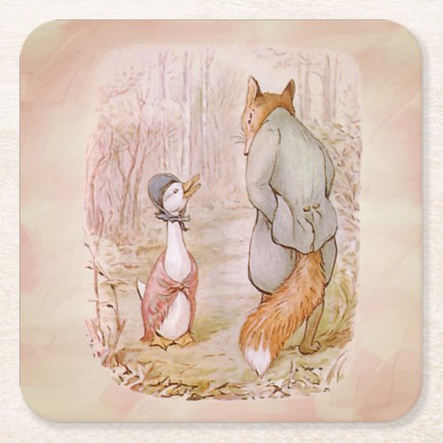 Peter Rabbit  Paper Plates Square Paper Coaster