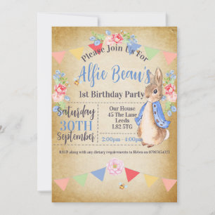 Peter Rabbit Party Invitations
