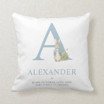 Peter Rabbit | Personalized Letter A Throw Pillow Peter Rabbit | Personalized Letter A Throw Pillow