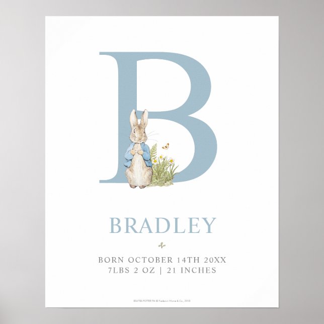 Peter Rabbit | Personalized Letter B Poster (Front)