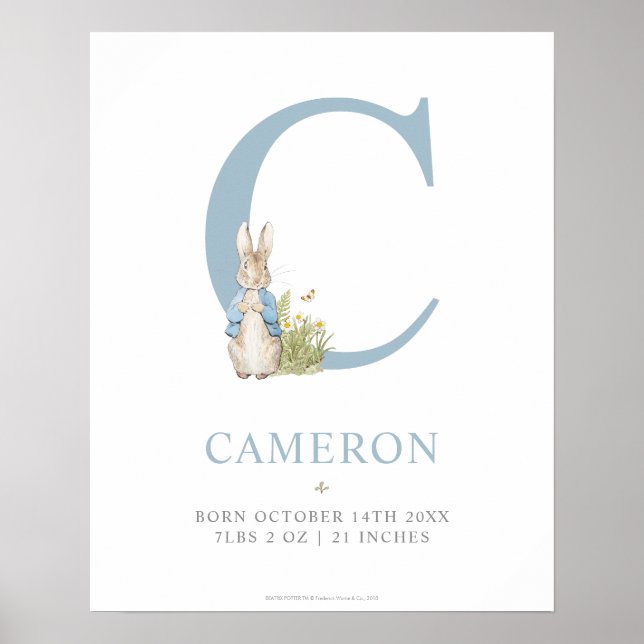 Peter Rabbit | Personalized Letter C Poster (Front)