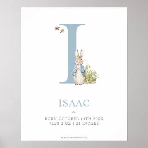 Peter Rabbit  Personalized Letter I Poster