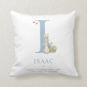 Peter Rabbit Personalized Letter I Throw Pillow