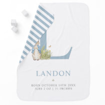 Peter Rabbit | Personalized Letter L Baby Blanket Peter Rabbit | Personalized Letter L Baby Blanket