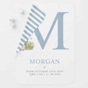 Peter Rabbit   Personalized Letter M Baby Blanket