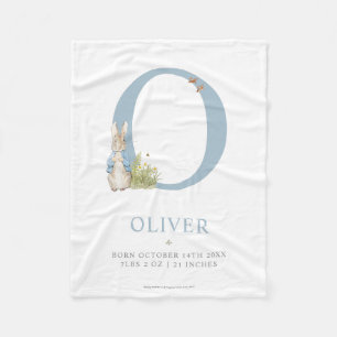 Peter Rabbit   Personalized Letter O Fleece Blanket
