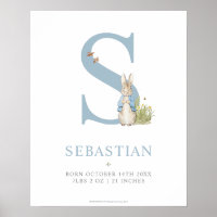 Peter Rabbit | Personalized Letter S Poster