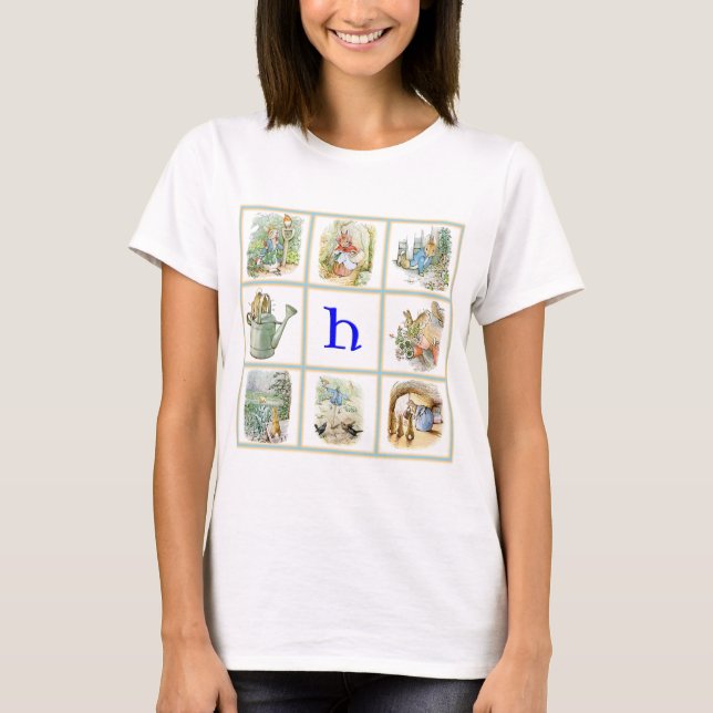PETER RABBIT personalized with letter H T-Shirt (Front)