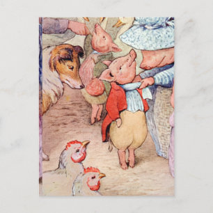 Peter Rabbit (piglets) Tissue Paper Postcard