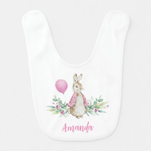 Peter Rabbit Pink Baby Bib