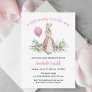 Peter Rabbit Pink Baby Shower Invitation
