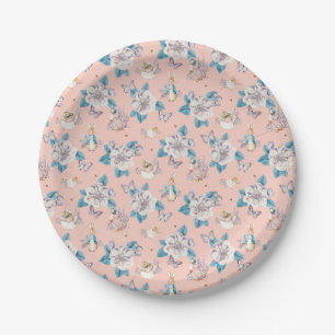 Peter Rabbit   Pink Floral Garden Pattern Paper Plates