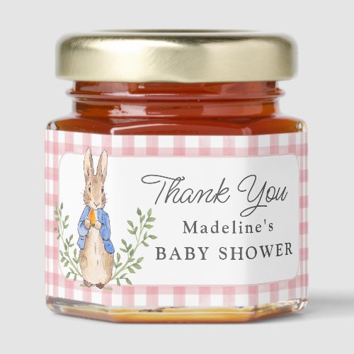 Peter Rabbit Pink Gingham Baby Shower