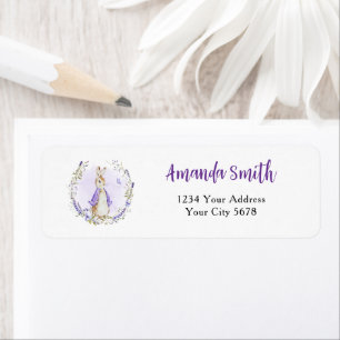 Peter Rabbit Purple Address Label