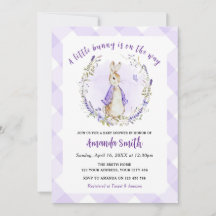 Peter Rabbit Purple Baby Shower
