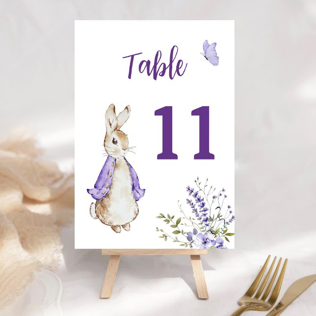 Peter Rabbit Purple Table Number (Creator Uploaded)