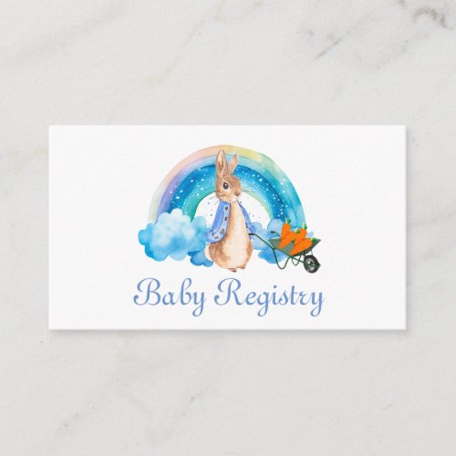Peter Rabbit Rainbow Carrots Baby Registry Enclosure Card