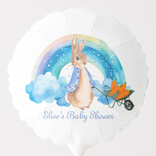 Peter Rabbit Rainbow Carrots Boy Baby Shower Balloon
