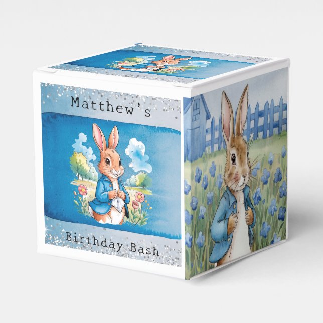 Peter Rabbit’s Garden Boy Birthday Bash Favor Boxes (Front Side)