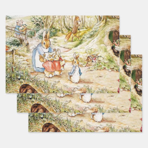 Peter Rabbit’s Neighbourhood by Beatrix Potter Wrapping Paper Sheets